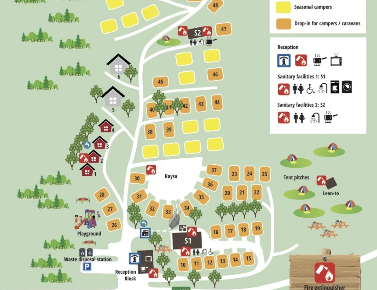 Map with overview of the campsite8